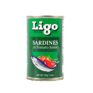 LIGO SARDINES IN TOMATO SAUCE GREEN-155GM