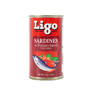 LIGO SARDINES IN TOMATO SAUCE CHILI RED-155GM