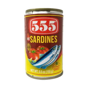 555 SARDINE IN TOMATO SAUCE HOT-155GM