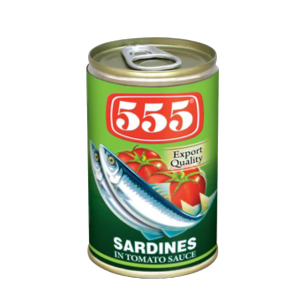 555 SARDINESS IN TOMATO SAUCE REG-155GM