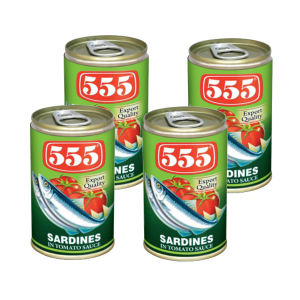 555 SARDINESS IN TOMATO SAUCE REG-4x155GM