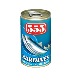 555 SARDINES IN NATURAL OIL-155GM