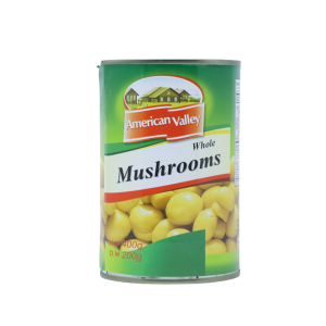 AMERICAN VALLEY WHOLE MUSHROOMS-400GM