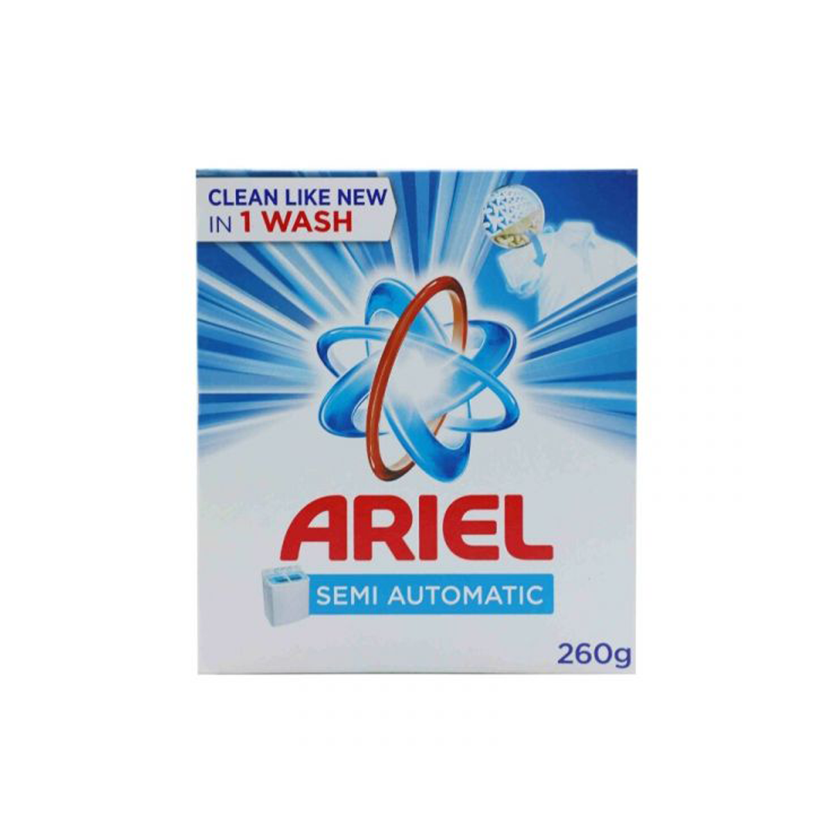 ARIEL DETERGENT POWDER SEMI AUTOMATIC-260GM