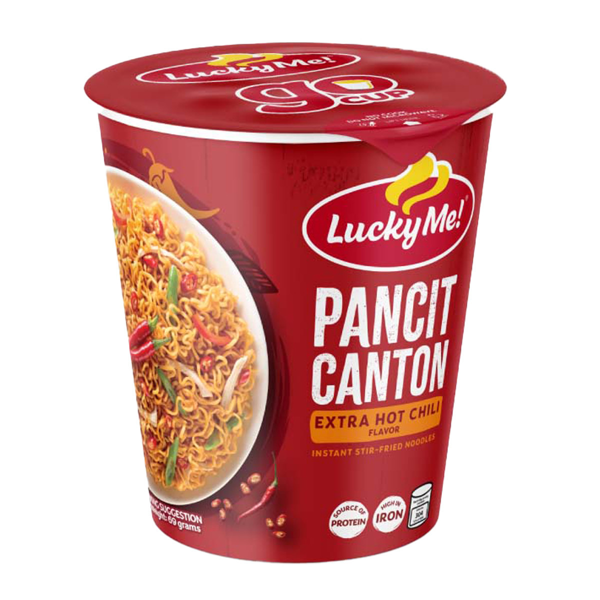 LUCKY ME CUP PANCIT CANTON EXTRA HOT CHILLI-69GM