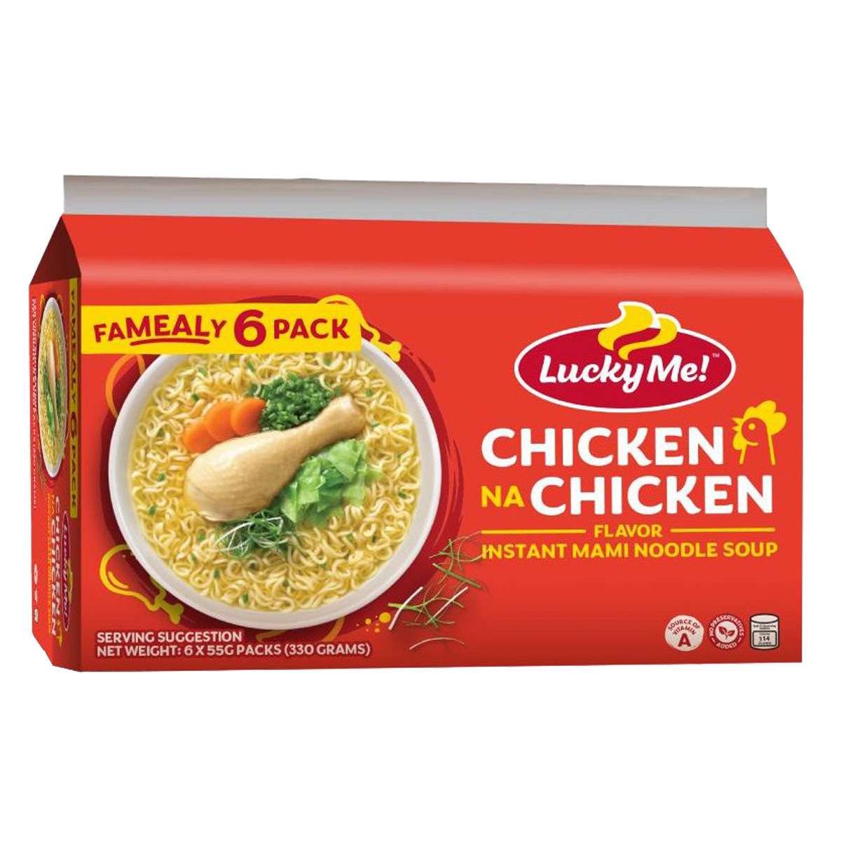 LUCKY ME CHICKEN FLAVOUR-6x55GM