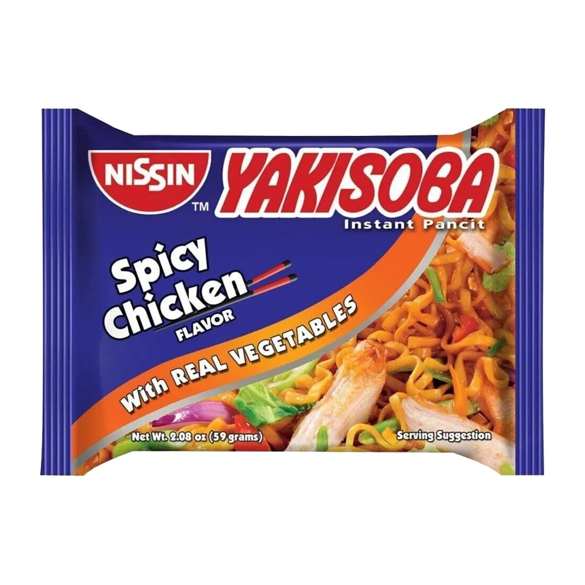 NISSIN YAKISOBA SPICY CHICKEN POUCH-59GM