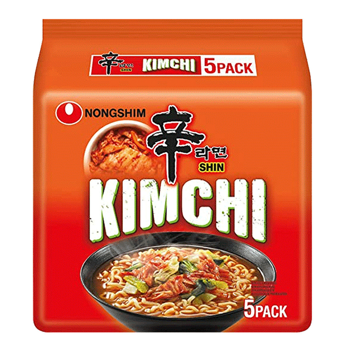 NONGSHIM SHIN RAMYUN KIMCHI-5X120GM