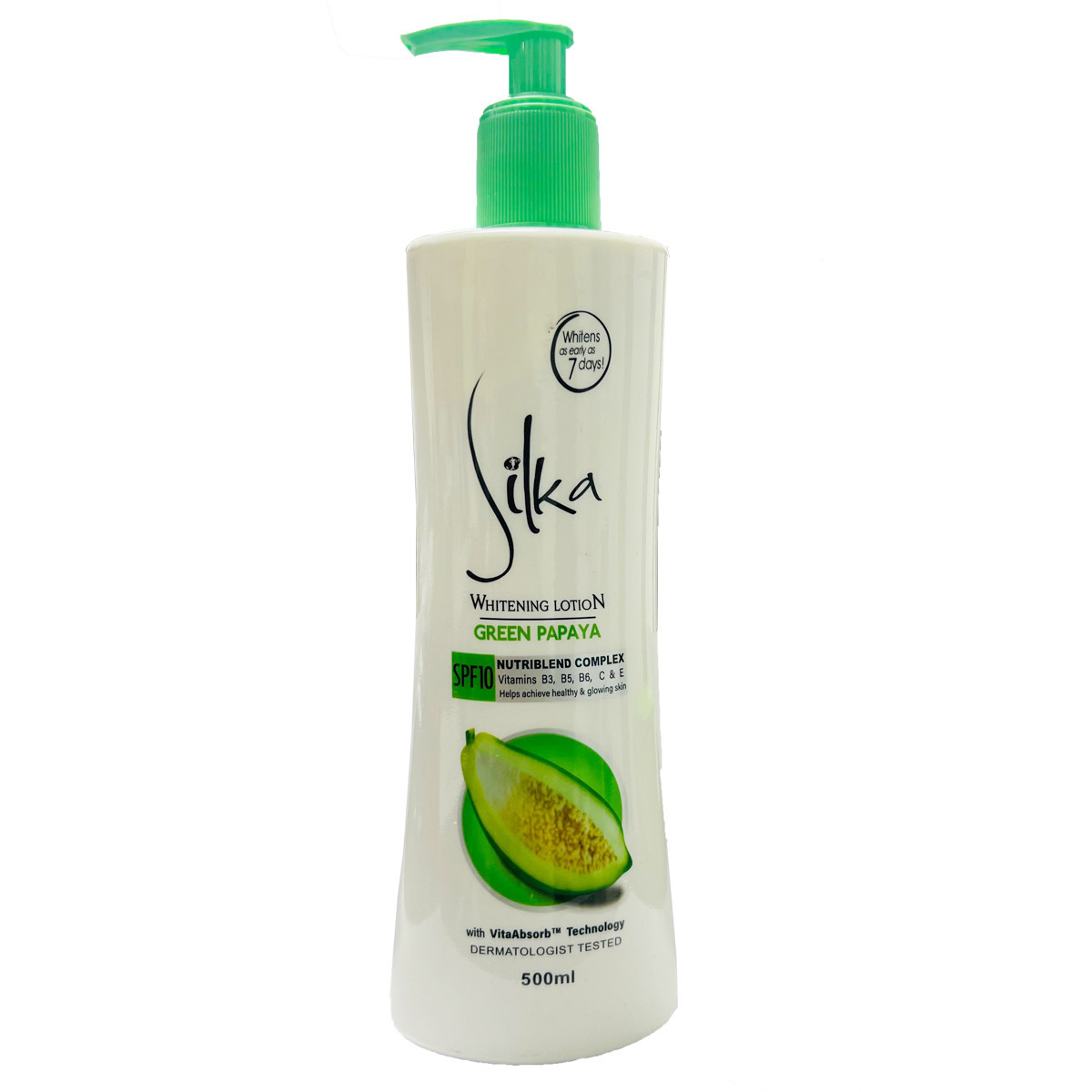 SILKA GREEN PAPAYA LOTION SPF10-500ML