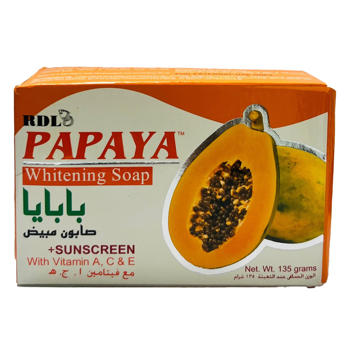 RDL PAPAYA WHITENING SUNSCREEN SOAP-135GM