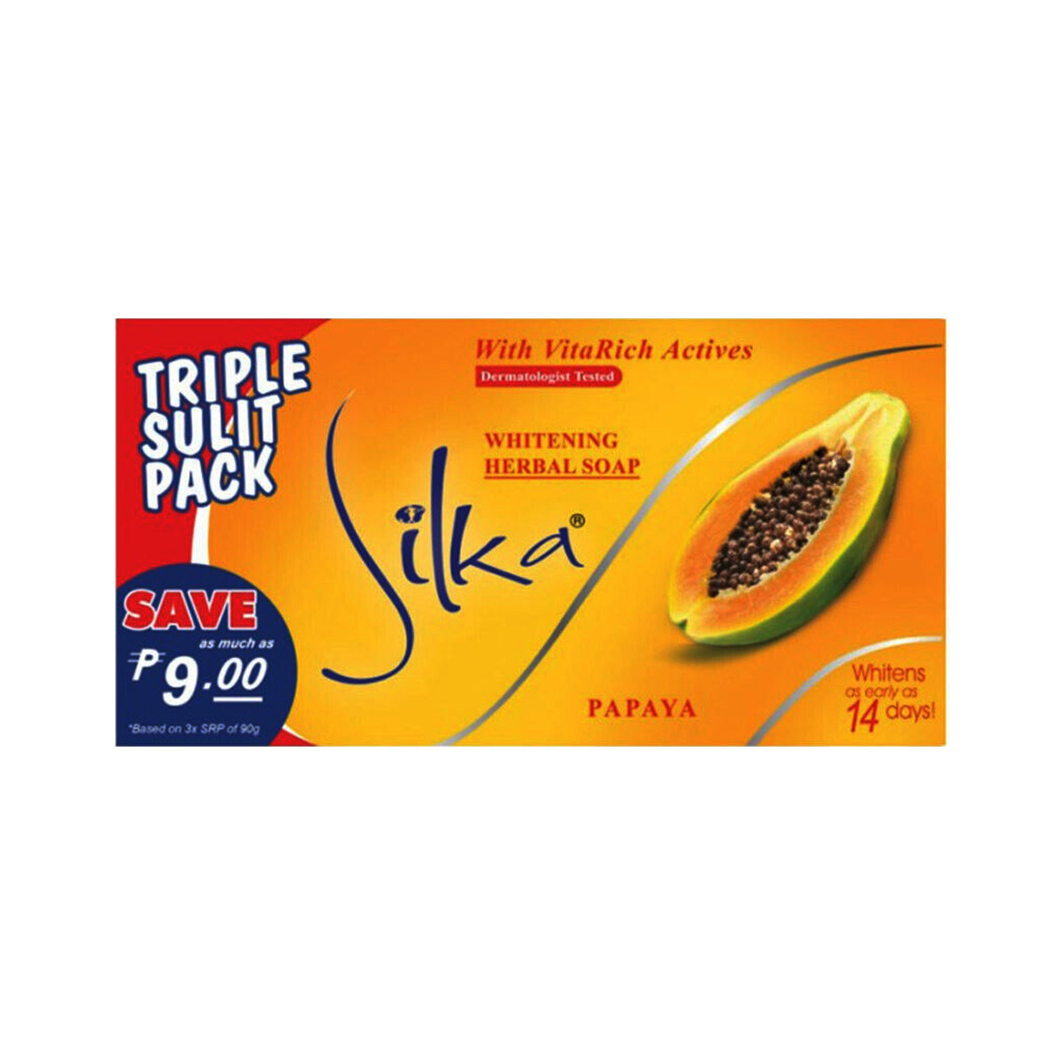 SILKA PAPAYA SOAP-3X90GM