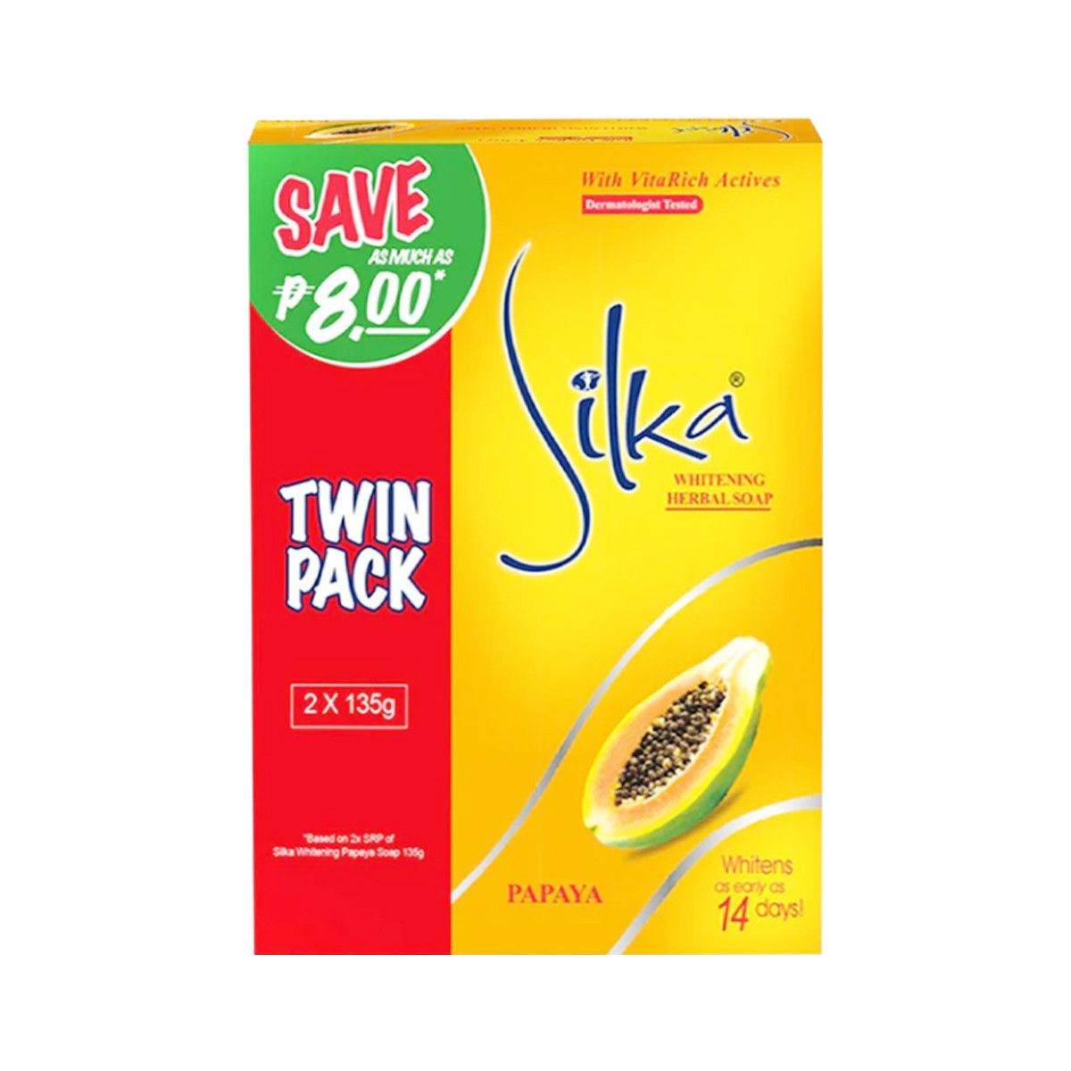 SILKA PAPAYA SOAP-2X135GM