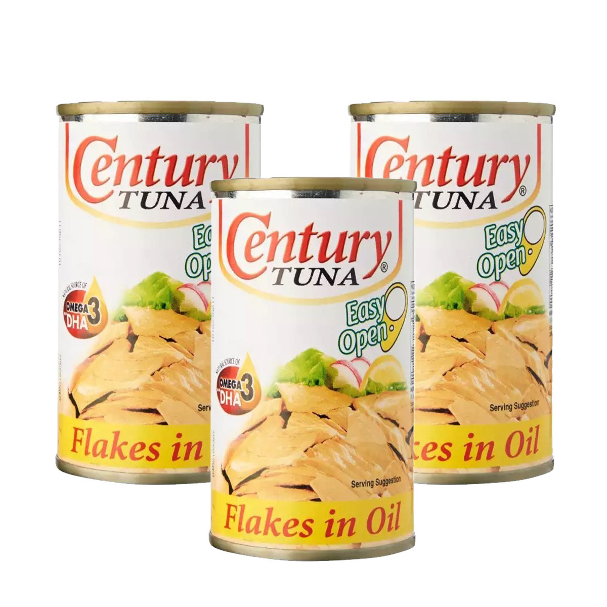 CENTURY TUNA FLAKES IN VEG OIL-3x155G