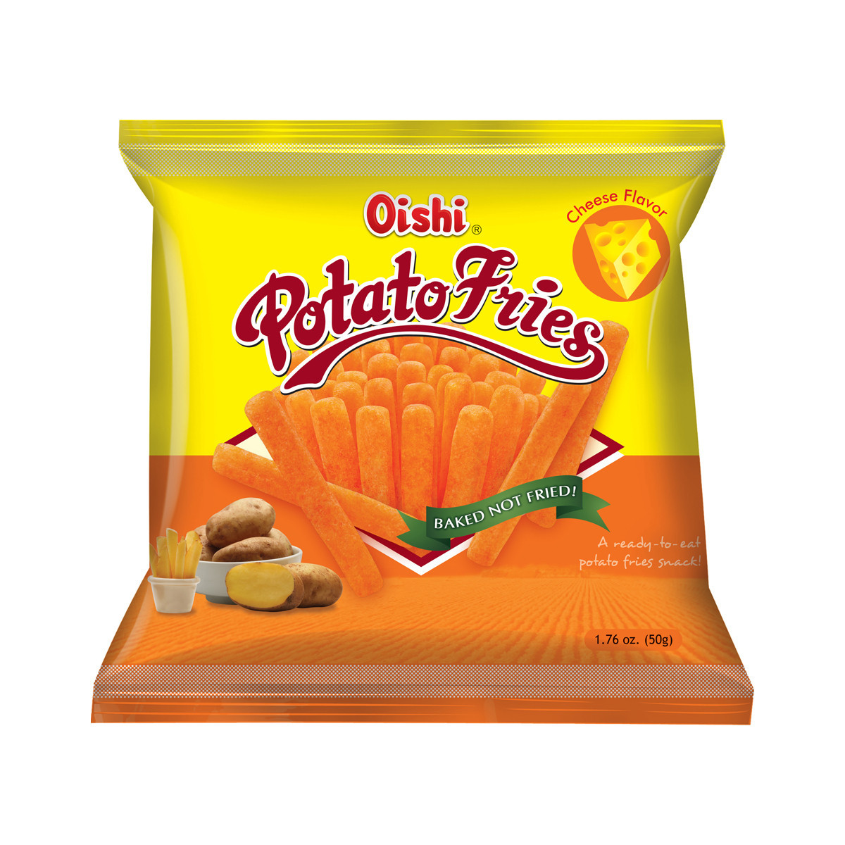 OISHI POTATO FRIES CHEESE-50GM