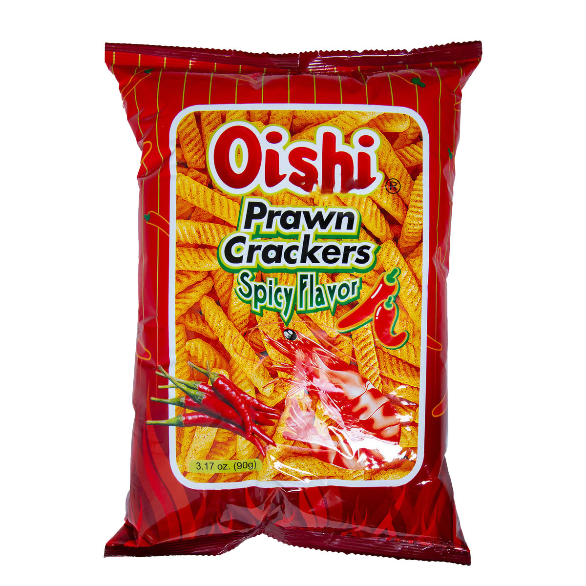 OISHI PRAWN CRACKERS SPICY FLAVOUR-95GM