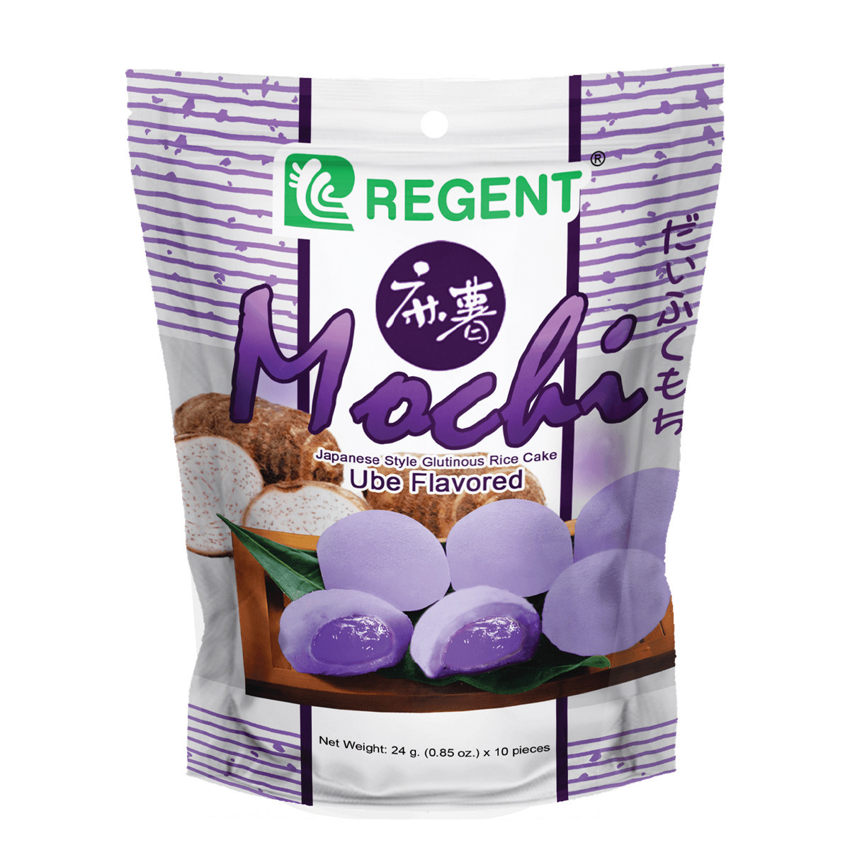 REGENT MOCHI UBE RICE CAKE-10X24GM