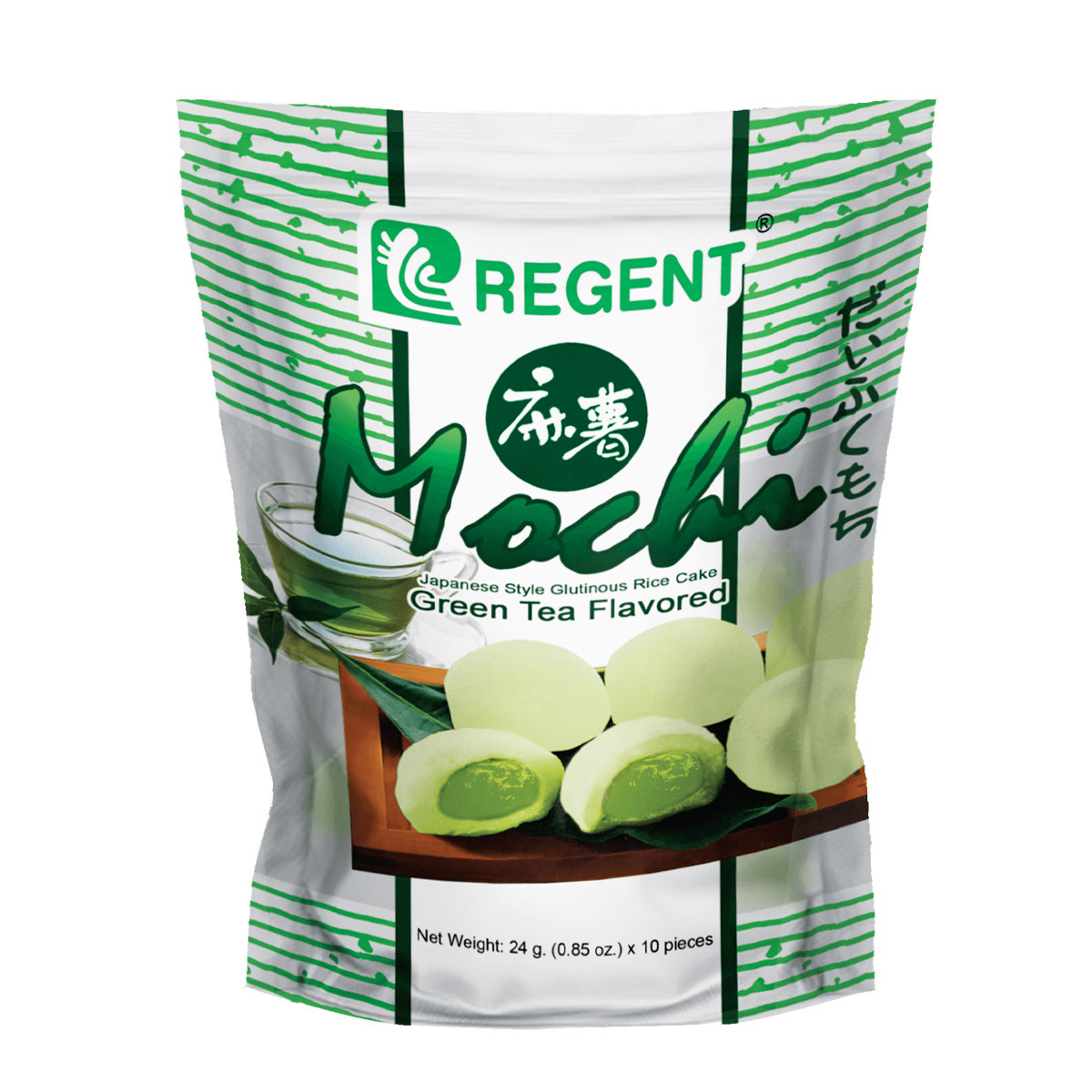 REGENT MOCHI GREEN TEA RICE CAKE-10X24GM