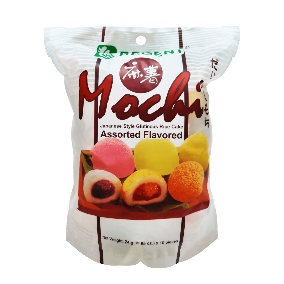 REGENT MOCHI ASSORTED RICE CAKE-10X24GM