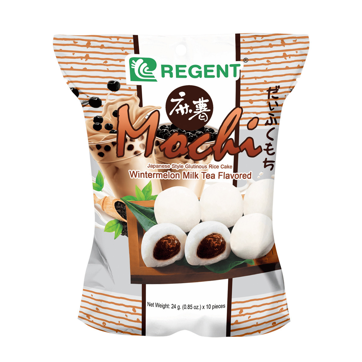 REGENT MOCHI WINTERMELON MILK TEA RICE CAKE-10X24GM