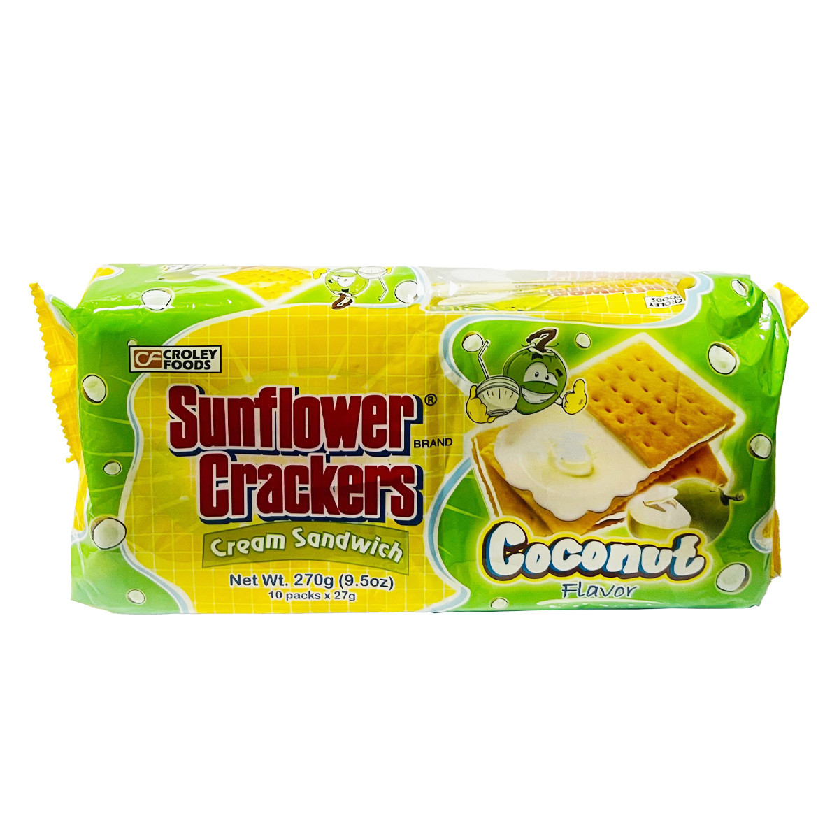 SUNFLOWER CRACKERS COCONUT-10X27GM