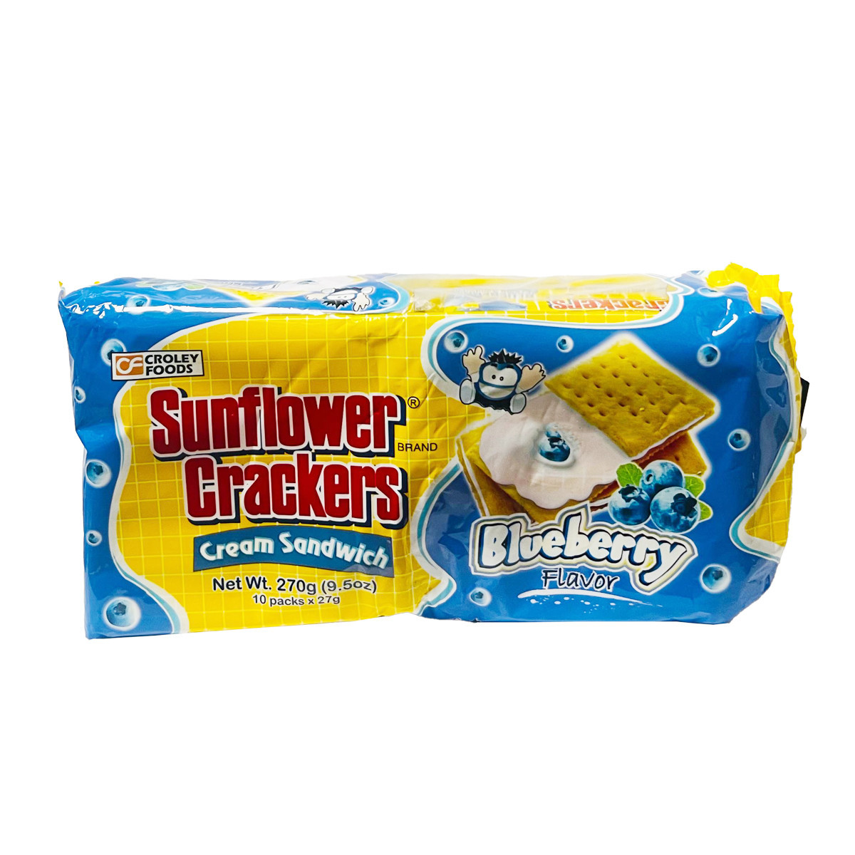 SUNFLOWER CRACKERS BLUEBERRY-10X27GM