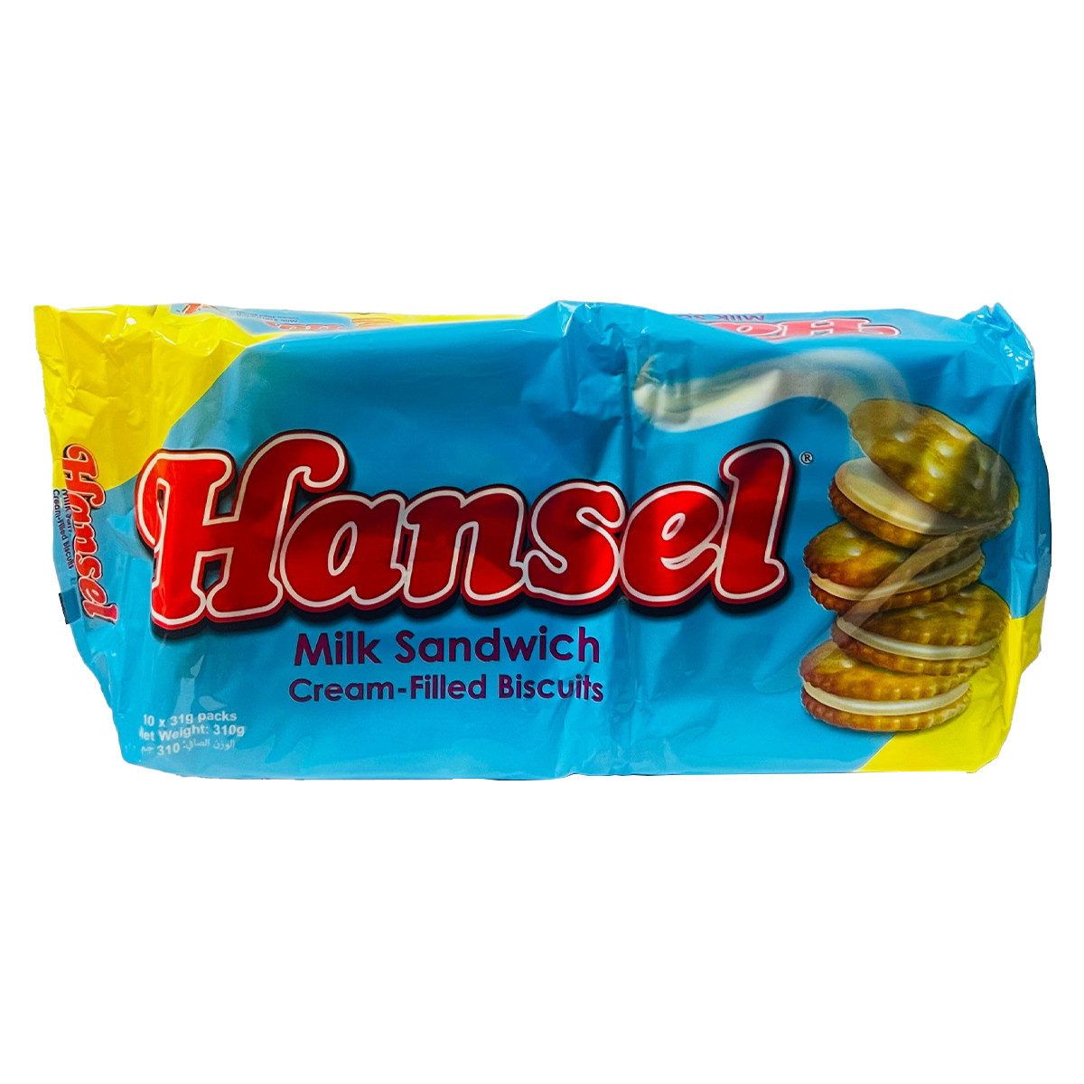 HANSEL MILK SANDWICH BISCUITS-10X31GM