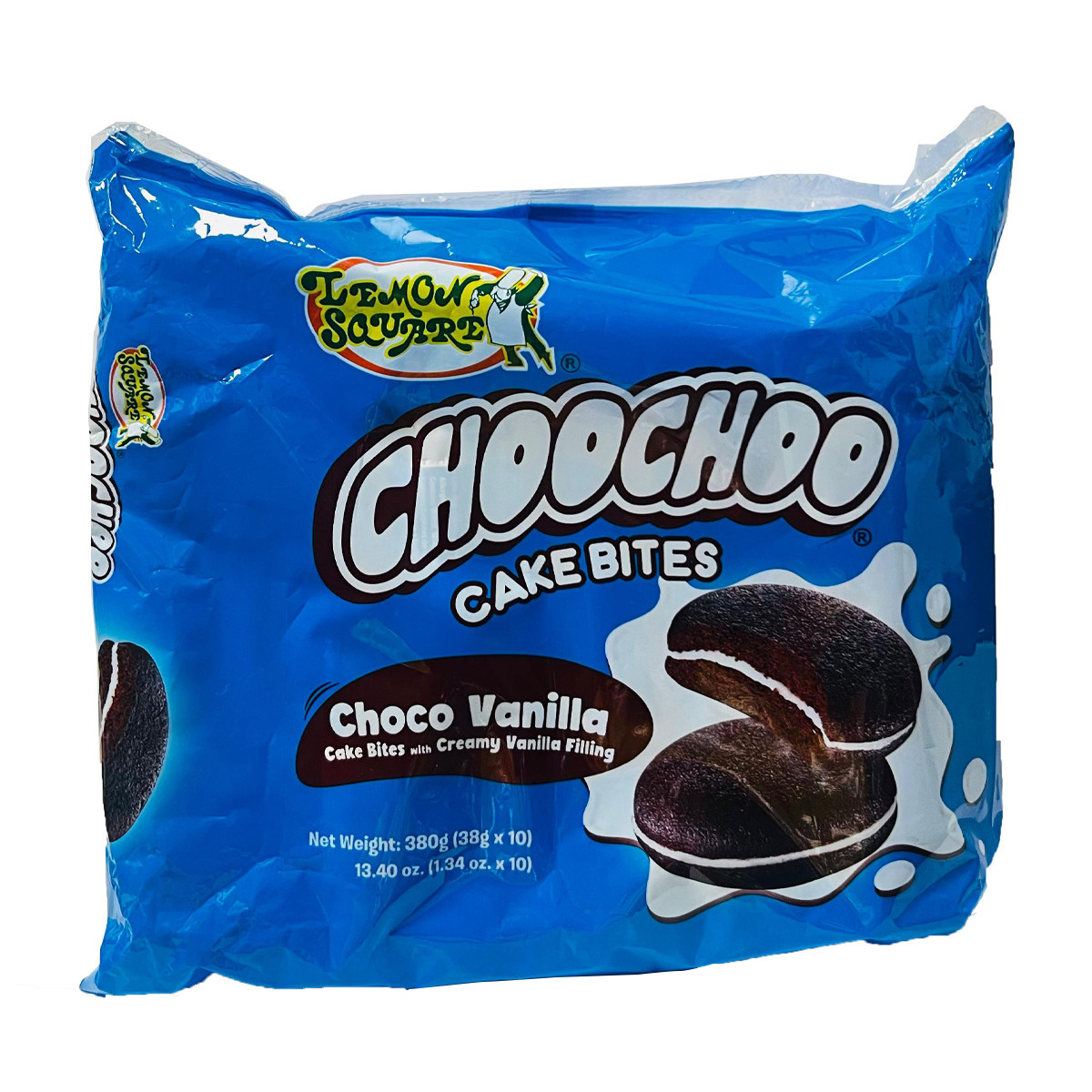 LEMON SQUARE CHOOCHOO CAKE BITES CHOCO VANILA-10X38GM